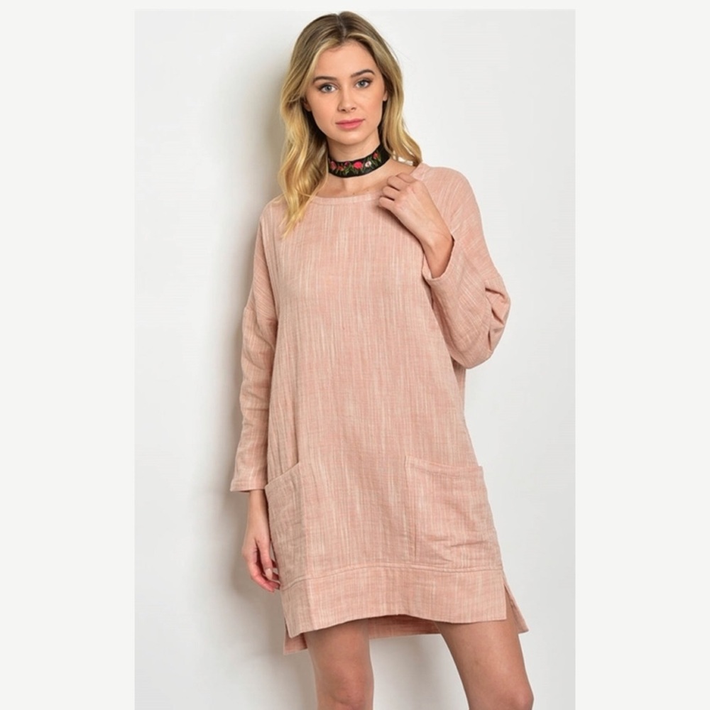 ✨3/$25✨LoveRiche Blush Pocket Peast. Dress!! (NWT) - Picture 2 of 4